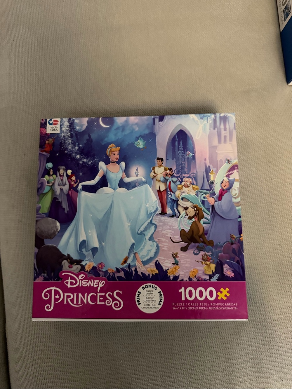 Ceaco Disney Princess Cinderella 1000-Piece Interlocking Cardboard Puzzle